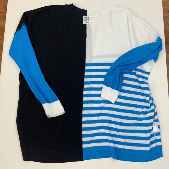 Planet by Lauren G Color Block Crew Neck Light Knit Lagenlook Sweater Sz OS - Picture 14 of 16